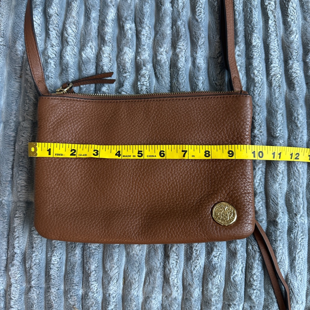 Vince Camuto Brown Pebble Leather Small Crossbody Bag - Picture 10 of 10